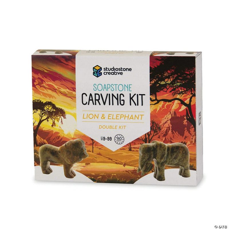 Craft Activities | Soapstone Carving Kits: Lion & Elephant Craft Activities Craft Activities