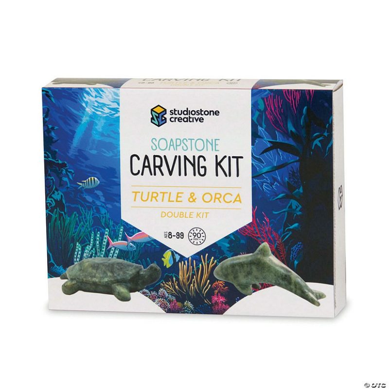 Craft Activities | Soapstone Carving Kits: Turtle & Orca Creative Activities Craft Activities