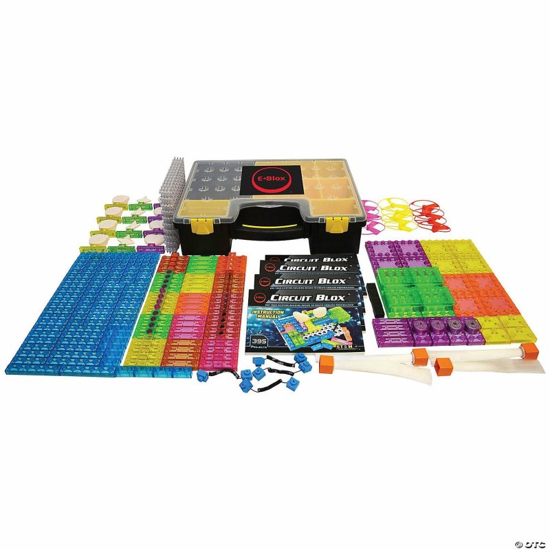 Creative Construction | E-Blox® Circuit Blox 395, Circuit Board Building Blocks Classroom Set, 264 Pieces Building Sets Creative Construction