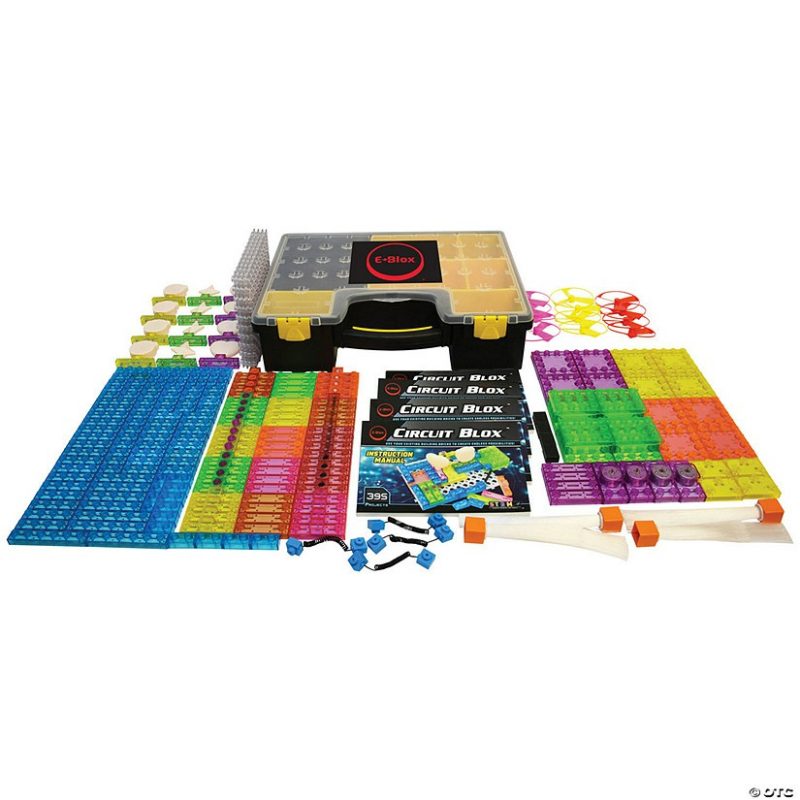 Creative Construction | E-Blox® Circuit Blox 395, Circuit Board Building Blocks Classroom Set, 264 Pieces Building Sets Creative Construction