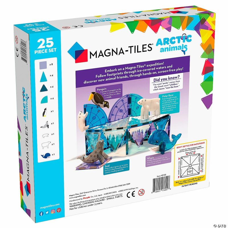 Creative Construction | Magna-Tiles® Arctic Animals 25-Piece Magnetic Construction Set, The Original Magnetic Building Brand Building Sets Creative Construction