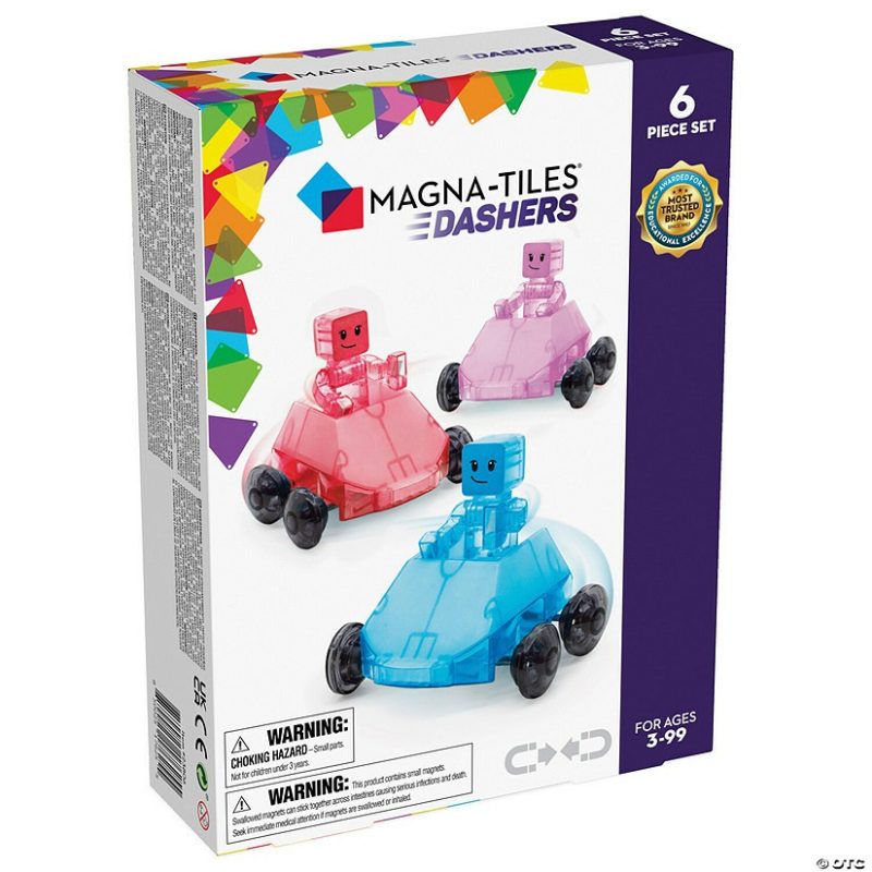 Creative Construction | Magna-Tiles® Dashers 6-Piece Magnetic Construction Set, The Original Magnetic Building Brand Building Sets Creative Construction