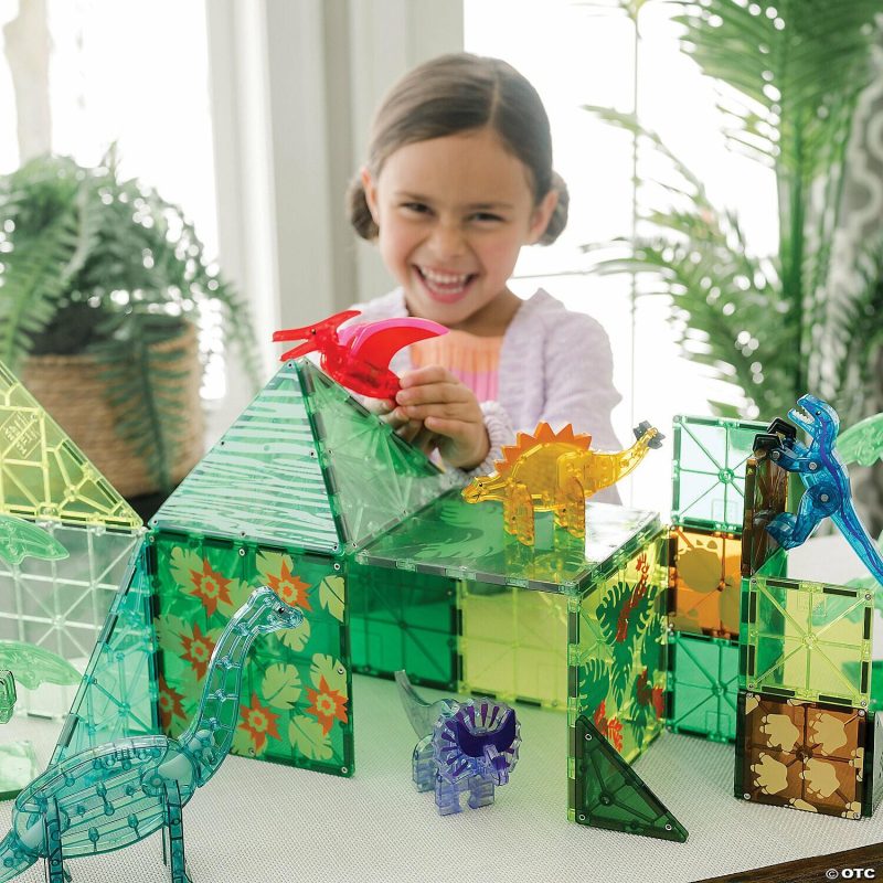 Creative Construction | Magna-Tiles® Dino World Xl 50-Piece Magnetic Construction Set, The Original Magnetic Building Brand Building Sets Creative Construction