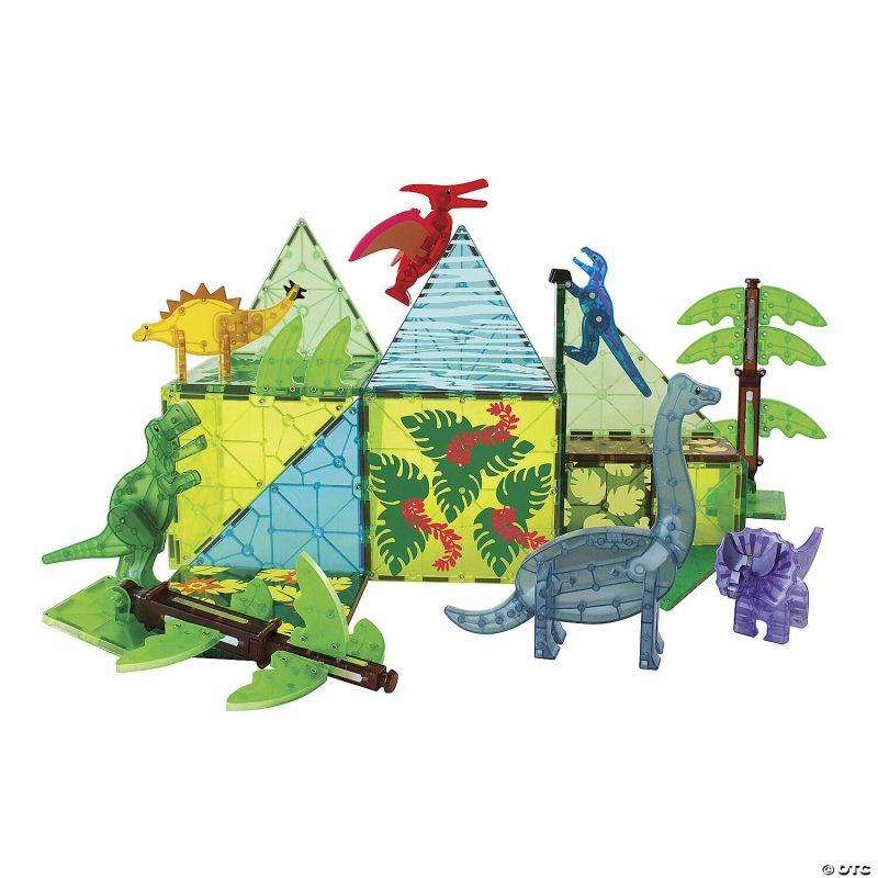 Creative Construction | Magna-Tiles® Dino World Xl 50-Piece Magnetic Construction Set, The Original Magnetic Building Brand Building Sets Creative Construction