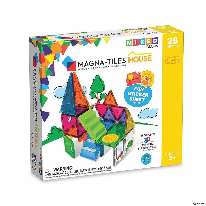 Creative Construction | Magna-Tiles® House 28-Piece Magnetic Construction Set, The Original Magnetic Building Brand Building Sets Creative Construction