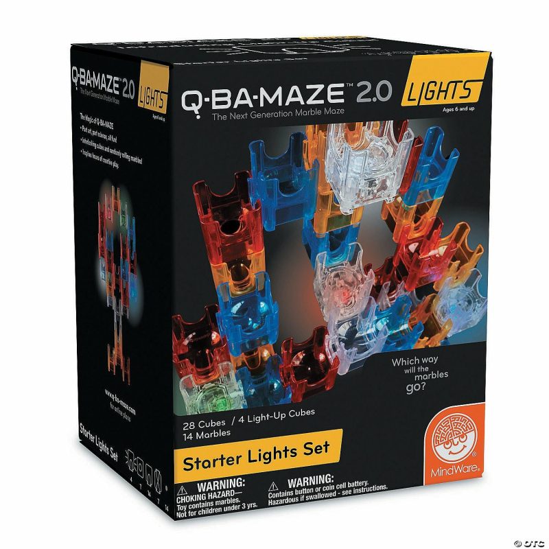 Creative Construction | Q-Ba-Maze 2.0: Starter Lights Marble Maze Building Set Creative Construction