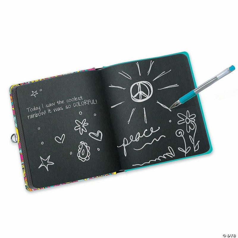 Diaries & Journals | Peace Sign Black Page Diary Creative Activities Diaries & Journals