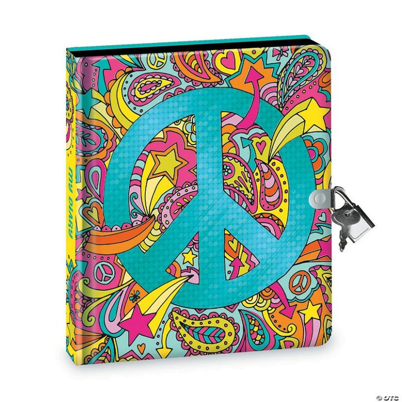 Diaries & Journals | Peace Sign Black Page Diary Creative Activities Diaries & Journals