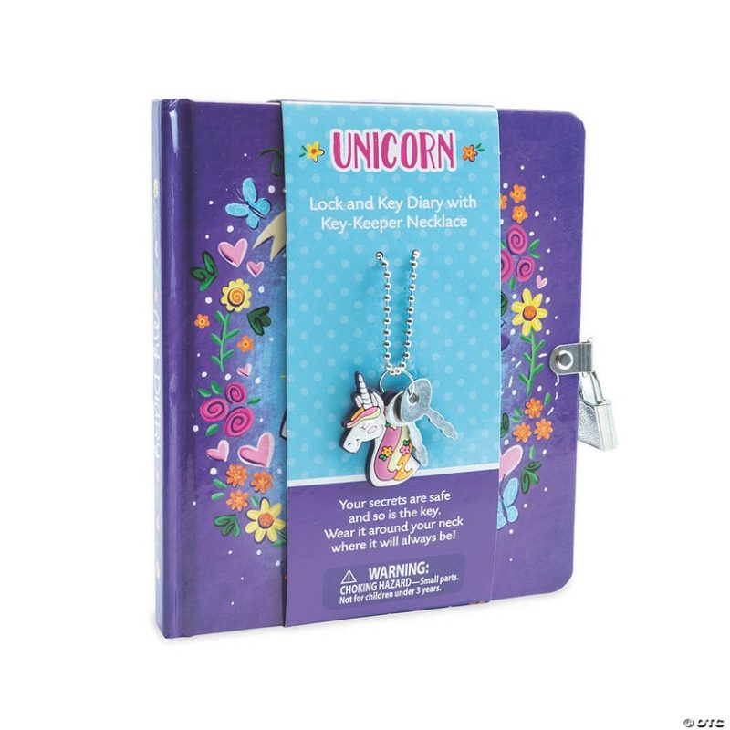 Diaries & Journals | Unicorn Diary With Charm Necklace Creative Activities Diaries & Journals