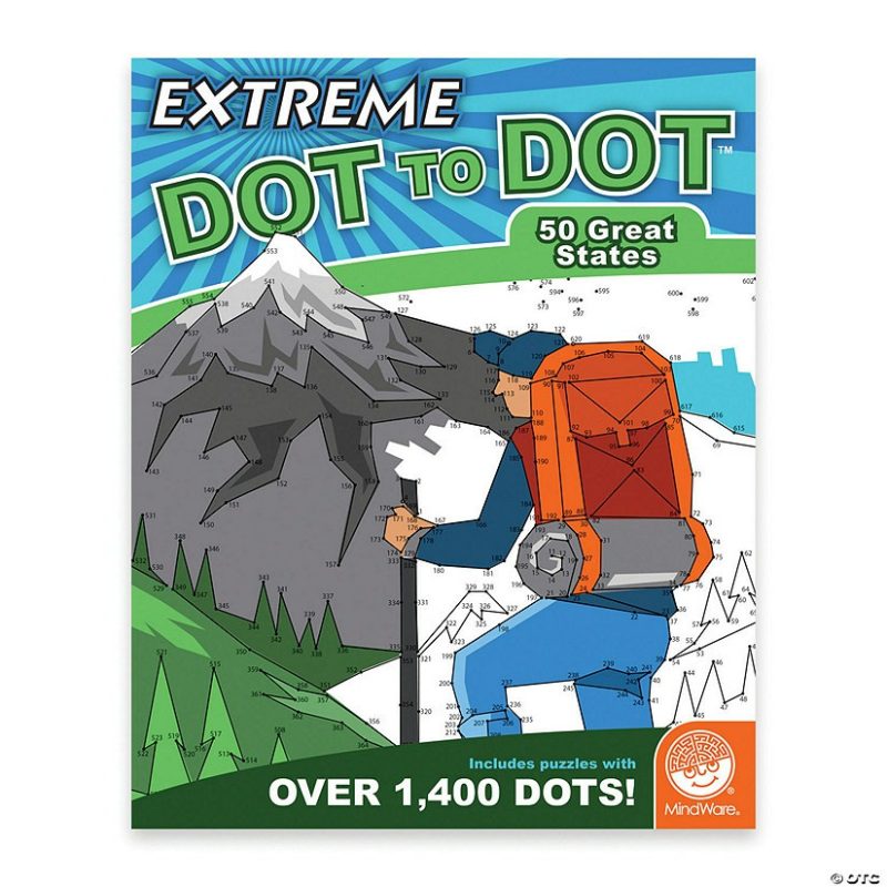 Dot To Dot Books | Extreme Dot To Dot: 50 Great States Brain Teasers & Puzzles Dot To Dot Books