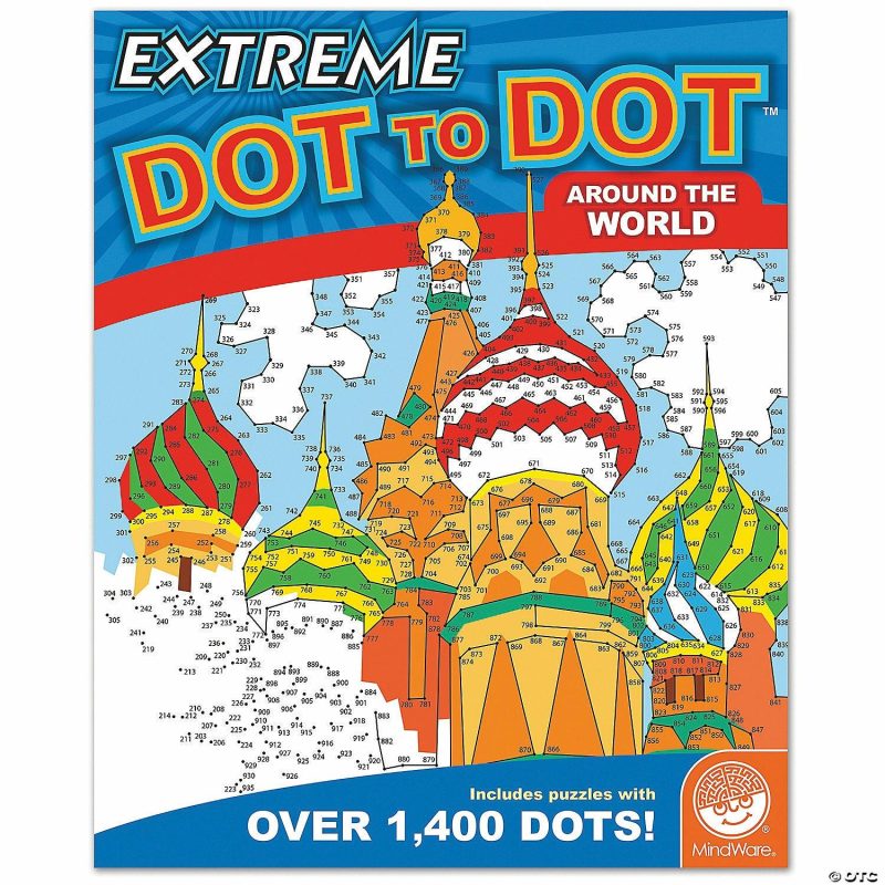 Dot To Dot Books | Extreme Dot To Dot: Around The World Brain Teasers & Puzzles Dot To Dot Books