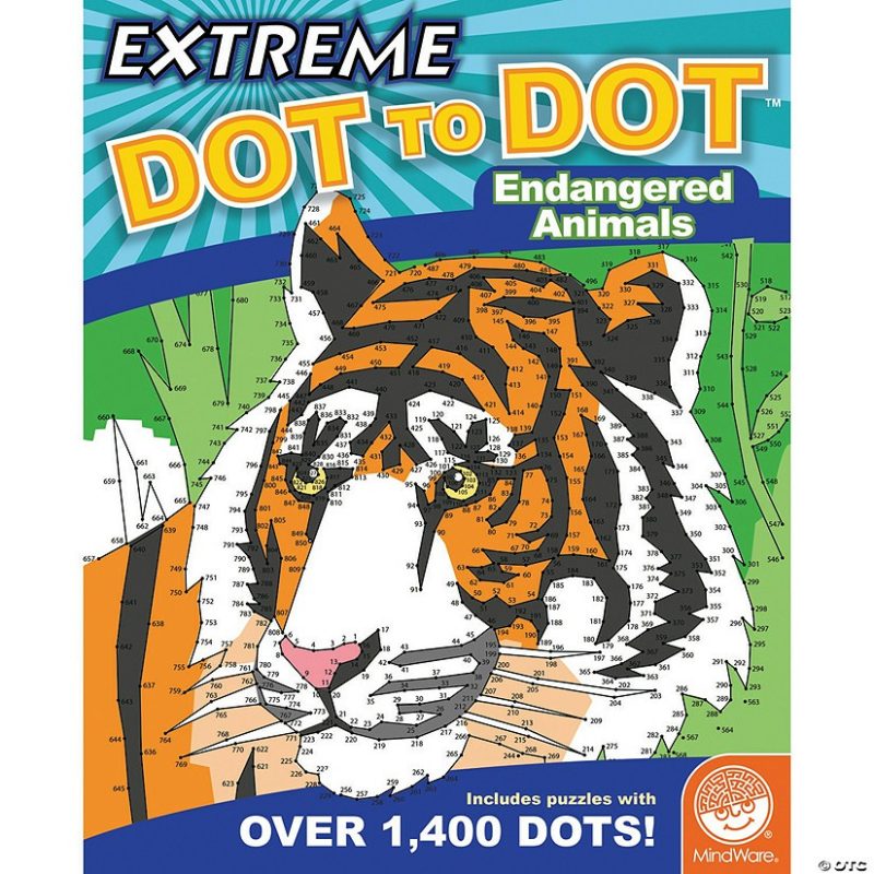 Dot To Dot Books | Extreme Dot To Dot: Endangered Animals Brain Teasers & Puzzles Dot To Dot Books