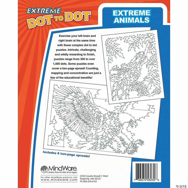 Dot To Dot Books | Extreme Dot To Dot: Extreme Animals Brain Teasers & Puzzles Dot To Dot Books