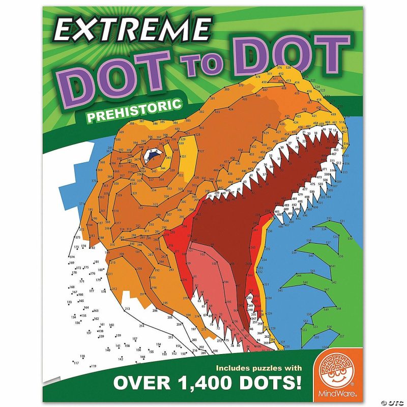 Dot To Dot Books | Extreme Dot To Dot: Prehistoric Brain Teasers & Puzzles Dot To Dot Books