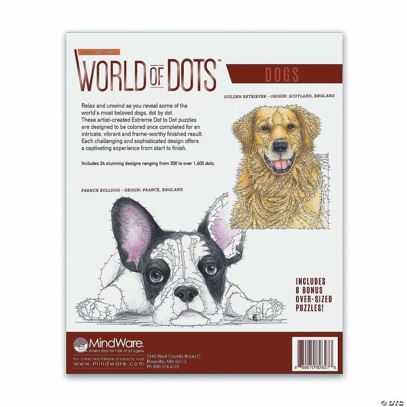 Dot To Dot Books | Extreme Dot To Dot World Of Dots: Dogs Brain Teasers & Puzzles Dot To Dot Books