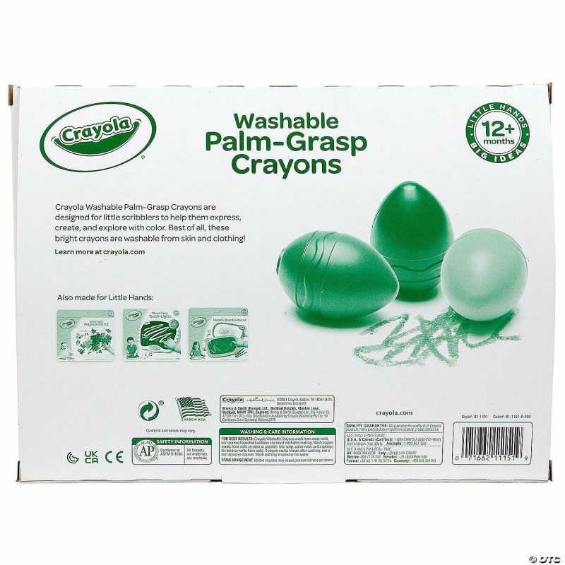 Early Learning Activities | Crayola Washable Palm Grasp Crayons: Set Of 12 Early Learning Early Learning Activities