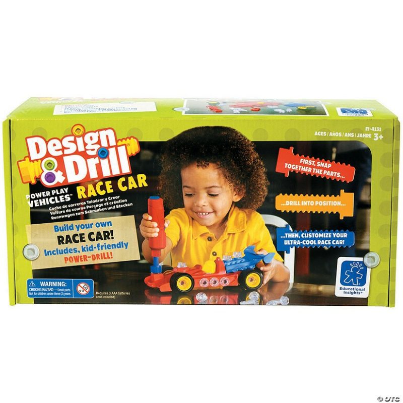 Early Learning Activities | Design & Drill Pwr Play Vehicles Racecar Toy Early Learning Early Learning Activities