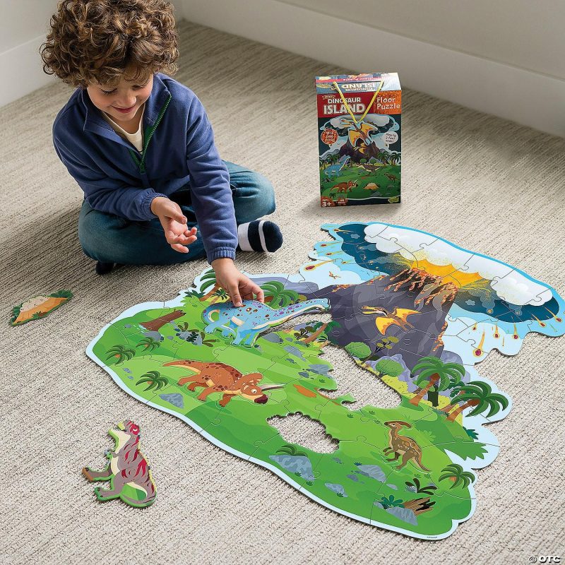 Early Learning Activities | Dinosaur Escape Game And Dinosaur Island Puzzle: Set Of 2 Early Learning Early Learning Activities