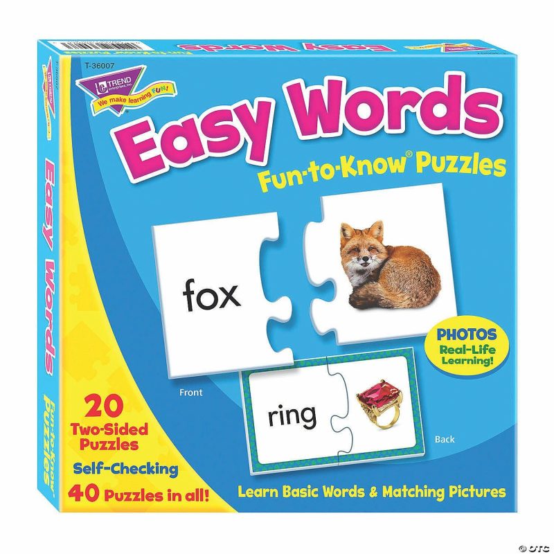 Early Learning Activities | Easy Words Fun-To-Know® Jigsaw Puzzles Early Learning Early Learning Activities