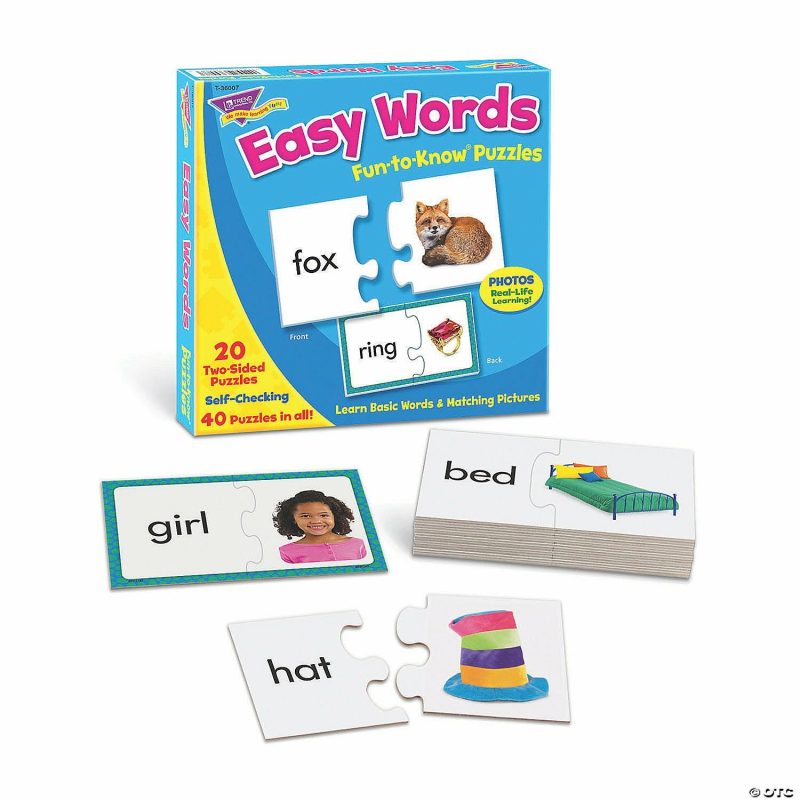 Early Learning Activities | Easy Words Fun-To-Know® Jigsaw Puzzles Early Learning Early Learning Activities