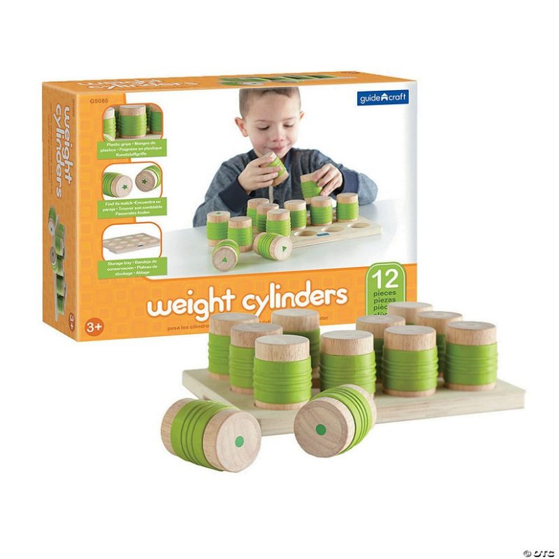 Early Learning Activities | Guidecraft Weight Cylinders Matching Game Early Learning Early Learning Activities