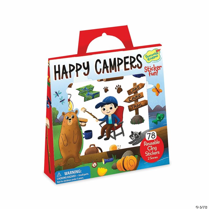 Early Learning Activities | Happy Campers Reusable Sticker Tote Early Learning Early Learning Activities