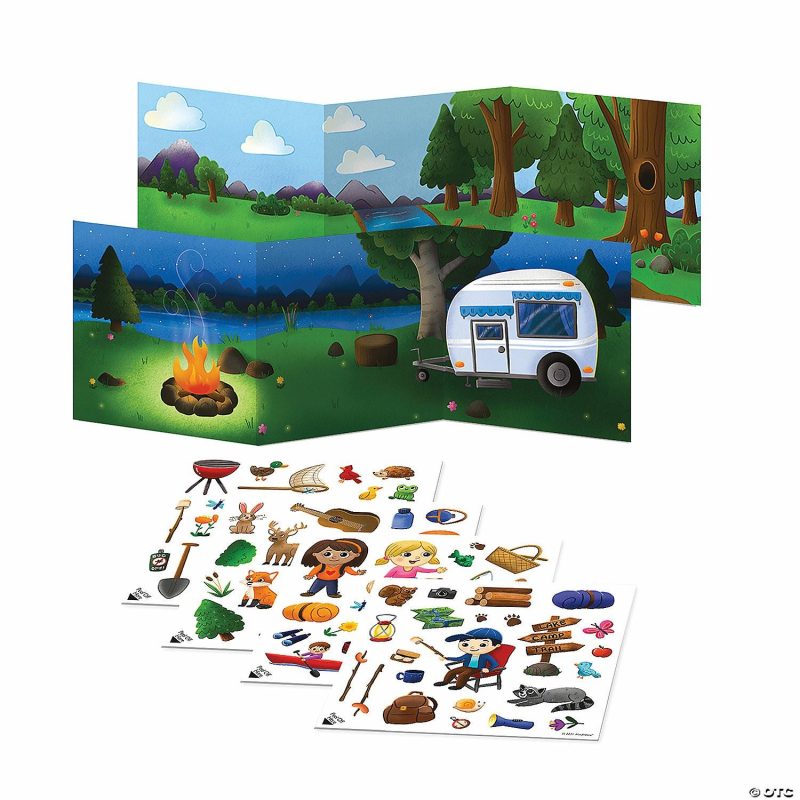 Early Learning Activities | Happy Campers Reusable Sticker Tote Early Learning Early Learning Activities