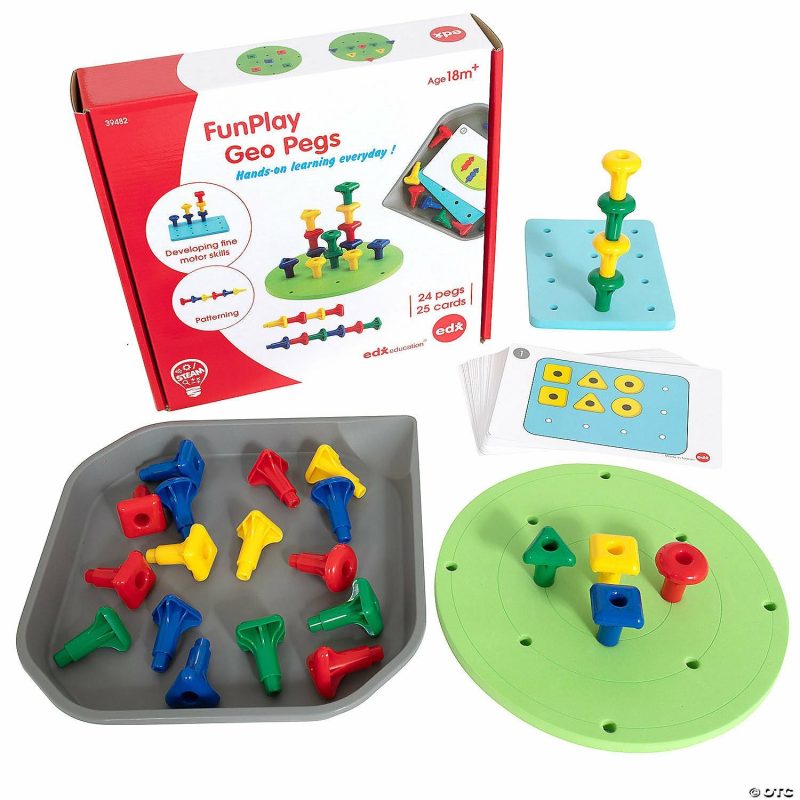 Early Learning Activities | Learning Advantage: Funplay Geo Pegs Homeschool Kit For Toddlers, 52 Pieces Early Learning Early Learning Activities