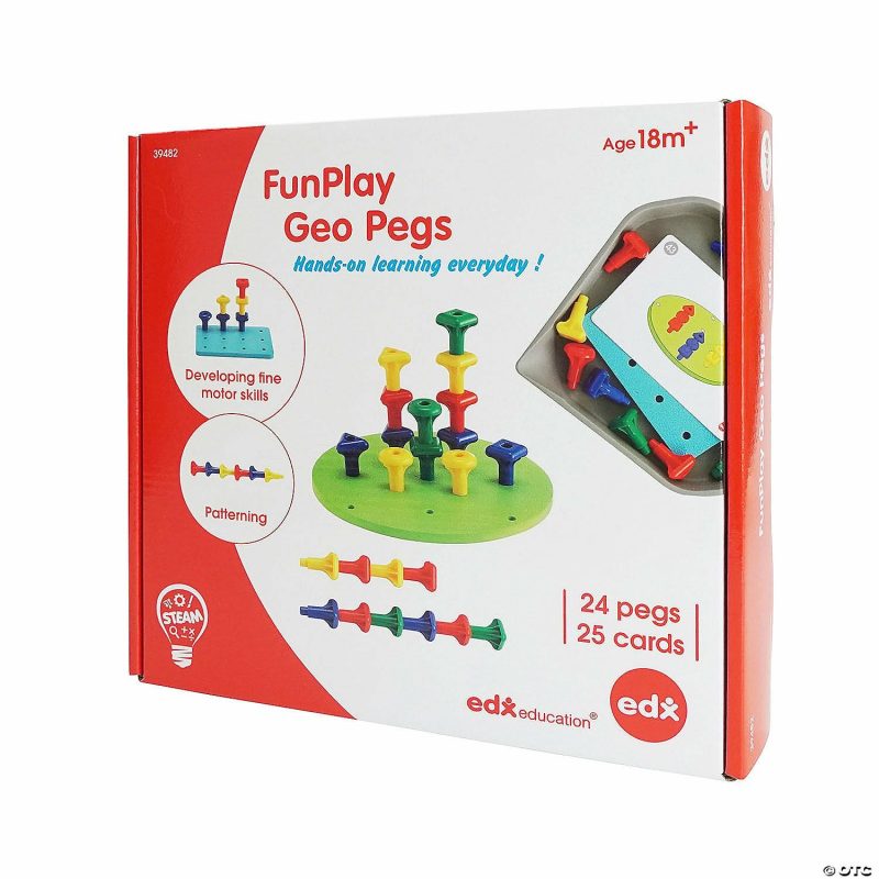 Early Learning Activities | Learning Advantage: Funplay Geo Pegs Homeschool Kit For Toddlers, 52 Pieces Early Learning Early Learning Activities