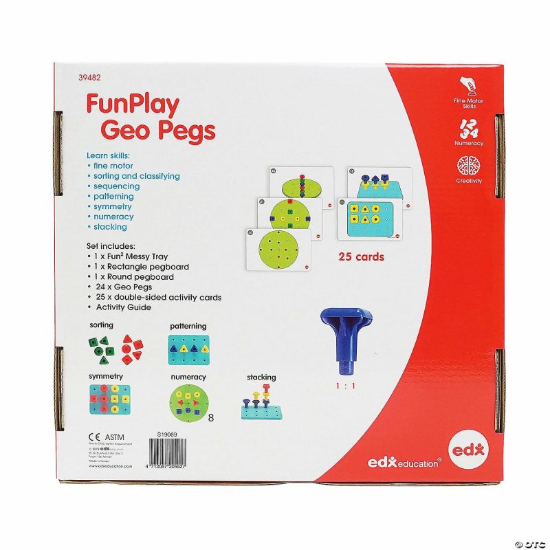 Early Learning Activities | Learning Advantage: Funplay Geo Pegs Homeschool Kit For Toddlers, 52 Pieces Early Learning Early Learning Activities