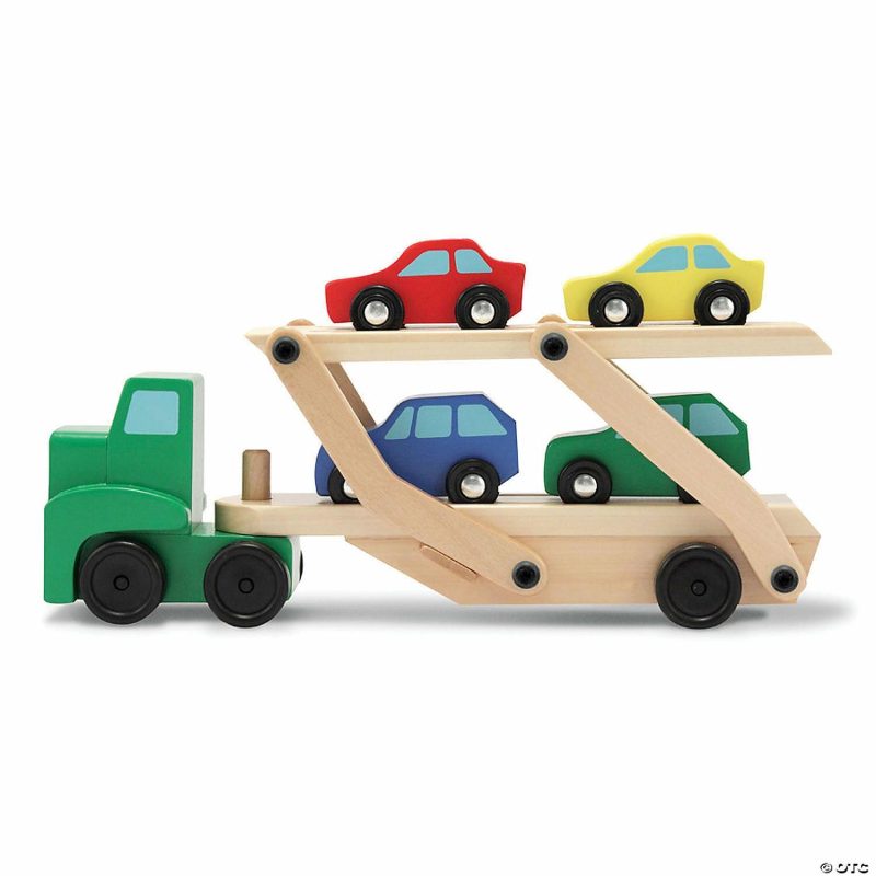 Early Learning Activities | Melissa & Doug Car Carrier Truck & Cars Wooden Toy Set Early Learning Early Learning Activities