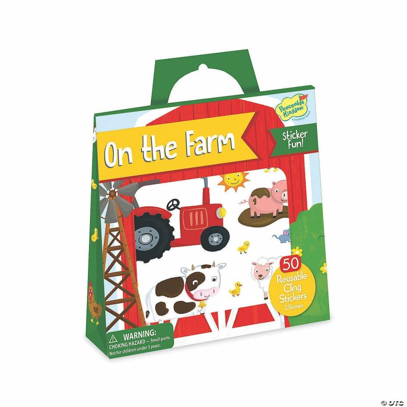 Early Learning Activities | On The Farm Reusable Sticker Tote Early Learning Early Learning Activities