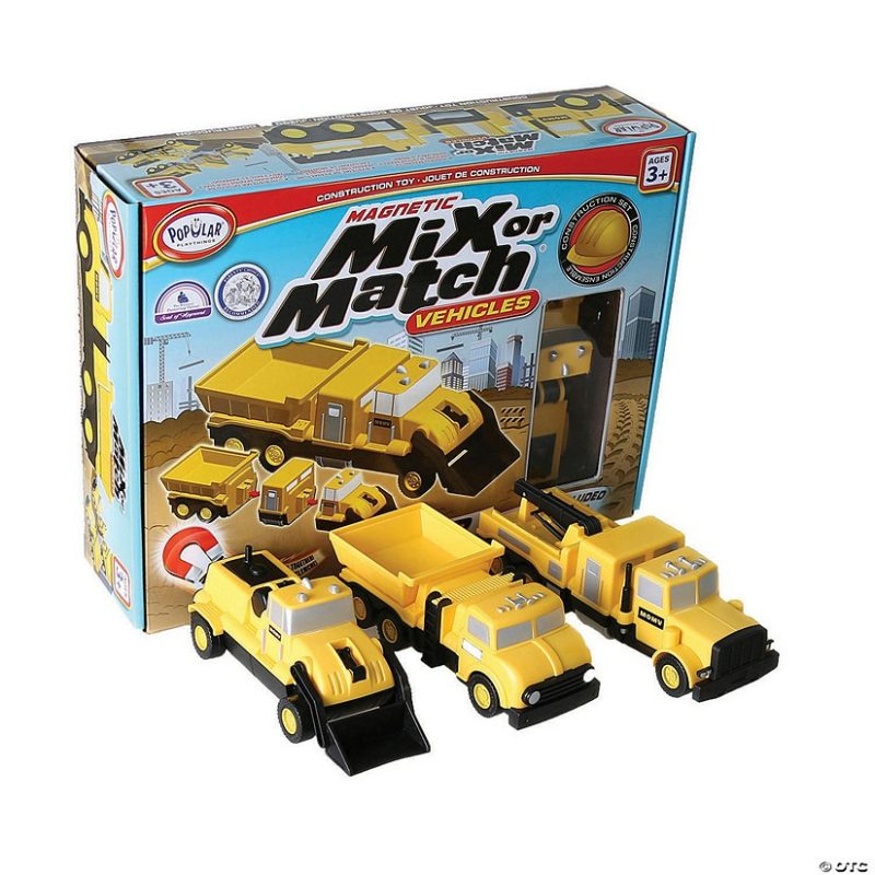 Early Learning Activities | Popular Playthings Magnetic Mix Or Match® Construction Vehicles Early Learning Early Learning Activities