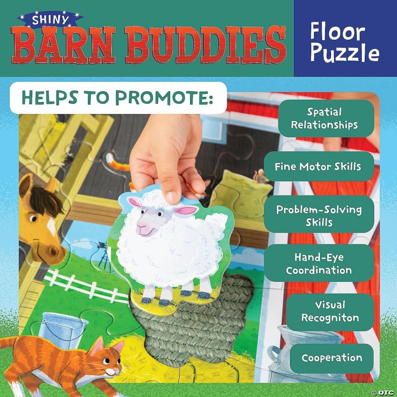 Early Learning Activities | Shiny Barn Buddies Farm Floor Puzzle Early Learning Early Learning Activities