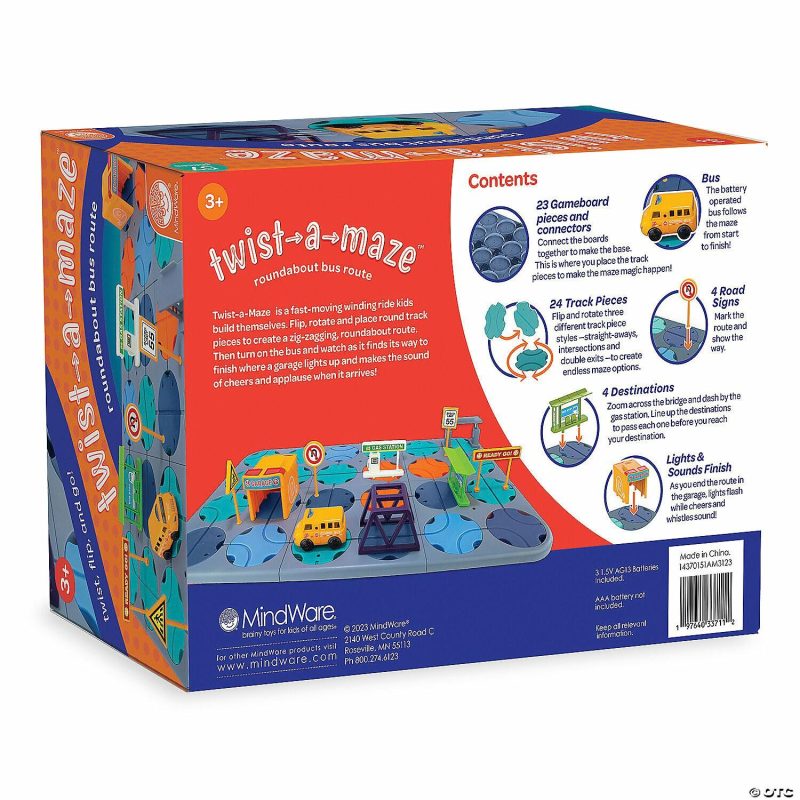 Early Learning Activities | Twist-A-Maze Roundabout Bus Route Toddler Puzzle Track Vehicle Set Early Learning Early Learning Activities