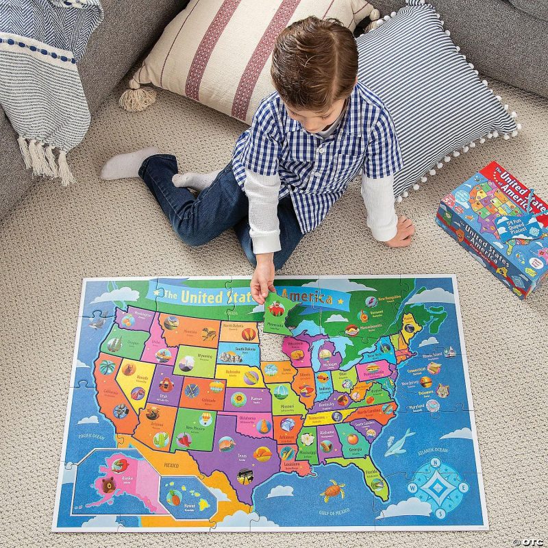 Early Learning Activities | Usa Floor Puzzle Early Learning Early Learning Activities