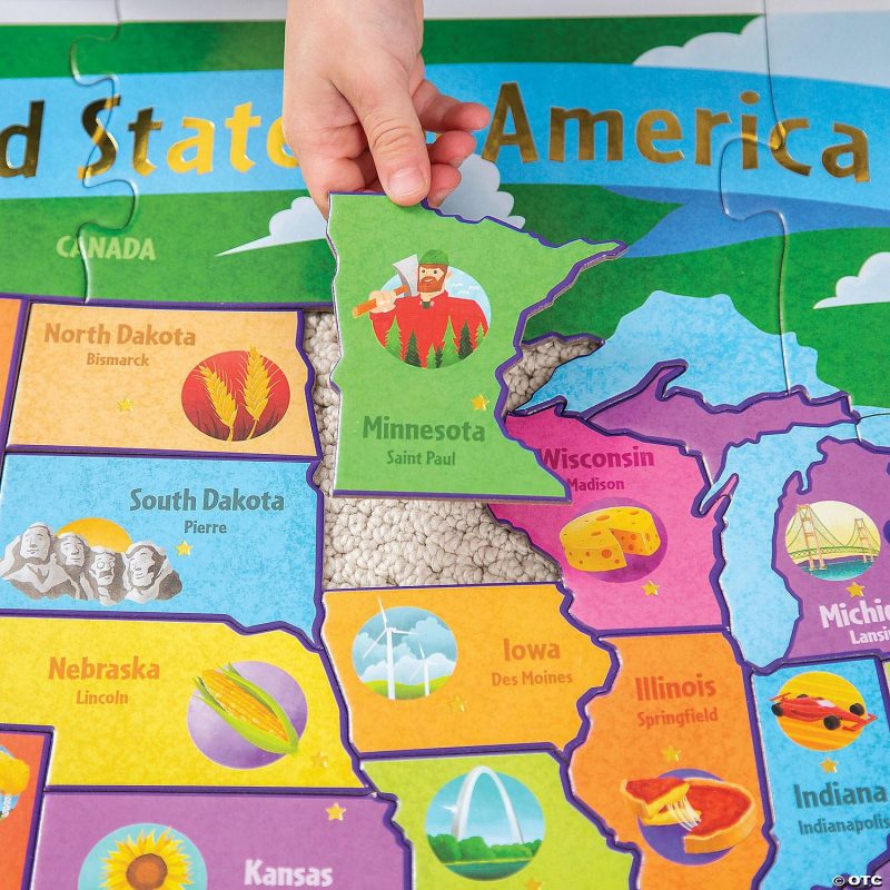 Early Learning Activities | Usa Floor Puzzle Early Learning Early Learning Activities