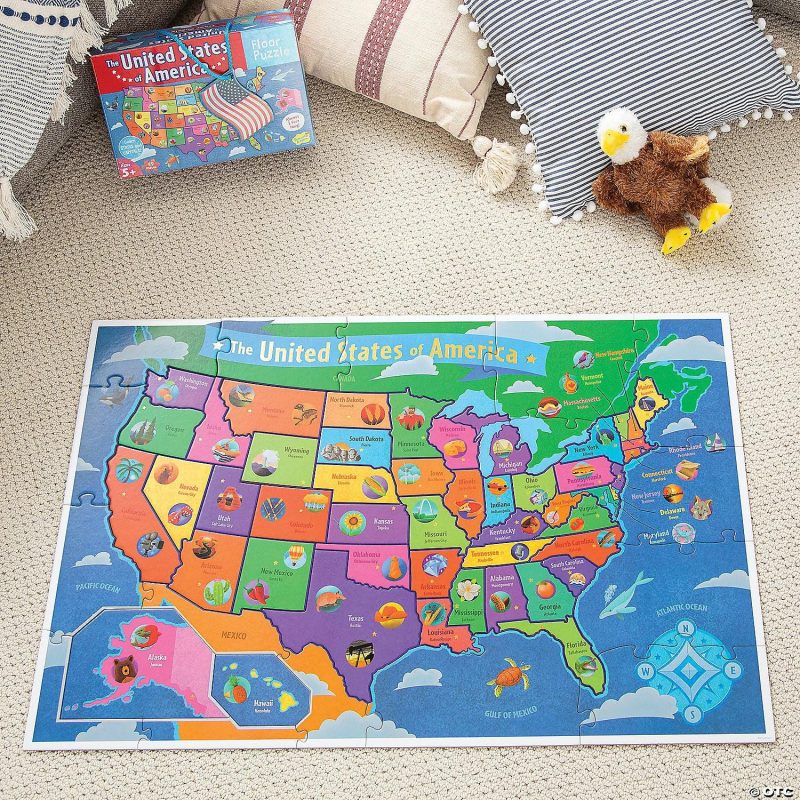 Early Learning Activities | Usa Floor Puzzle Early Learning Early Learning Activities