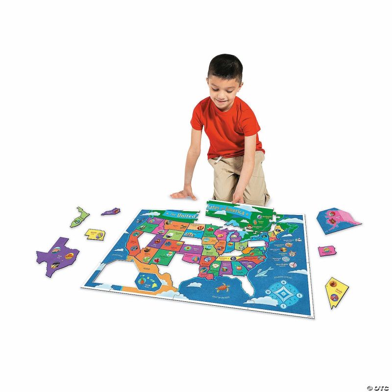 Early Learning Activities | Usa Floor Puzzle Early Learning Early Learning Activities