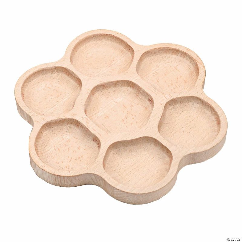 Early Learning Activities | Yellow Door Natural Flower Tactile Sorting Tray, 6-Section Early Learning Early Learning Activities