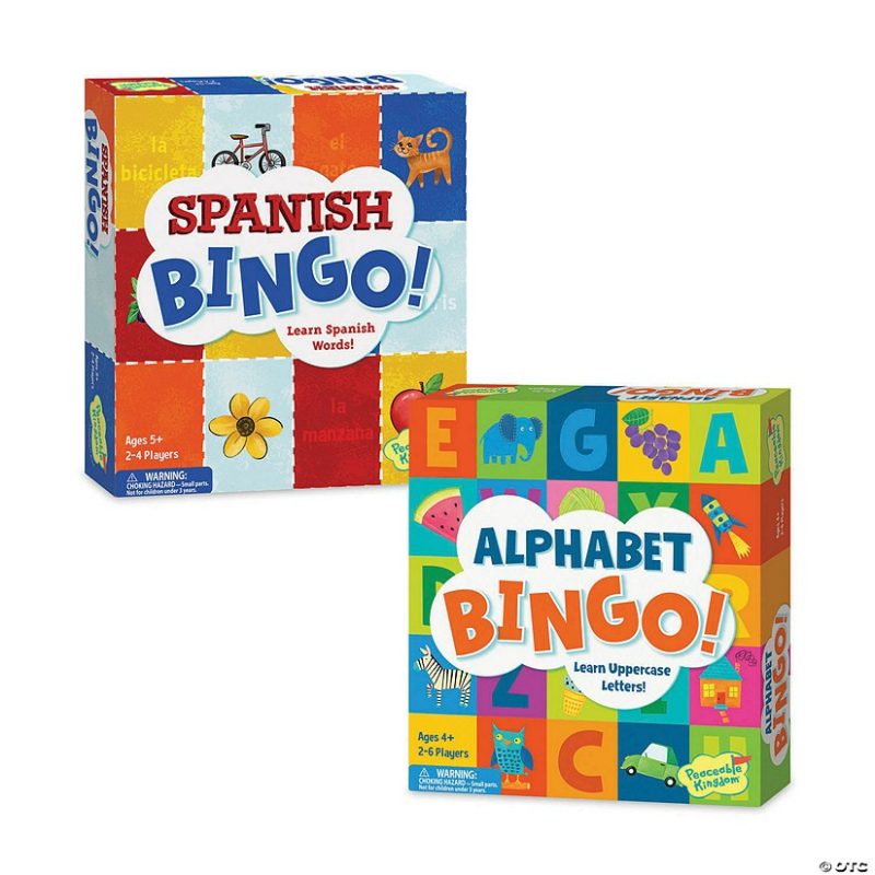 Early Learning Games | Alphabet And Spanish Bingo With Free Stickers Early Learning Early Learning Games