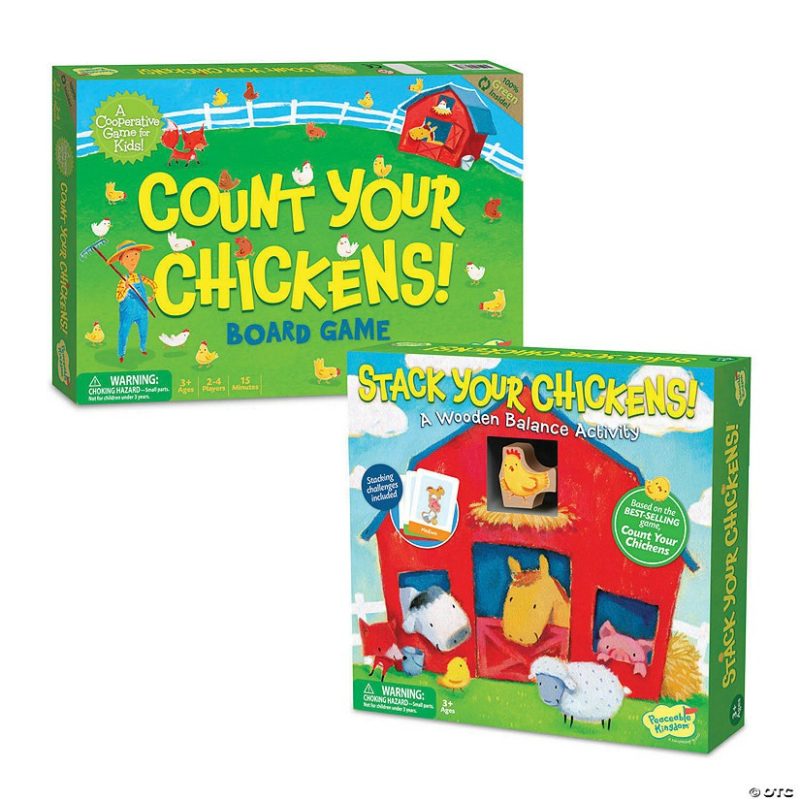 Early Learning Games | Count Your Chickens Game And Stacker Set With Free Gift Early Learning Early Learning Games