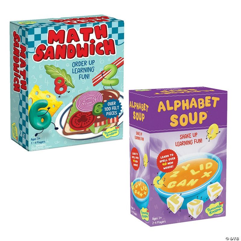 Early Learning Games | Math Sandwich & Alphabet Soup Games: Set Of 2 Early Learning Early Learning Games