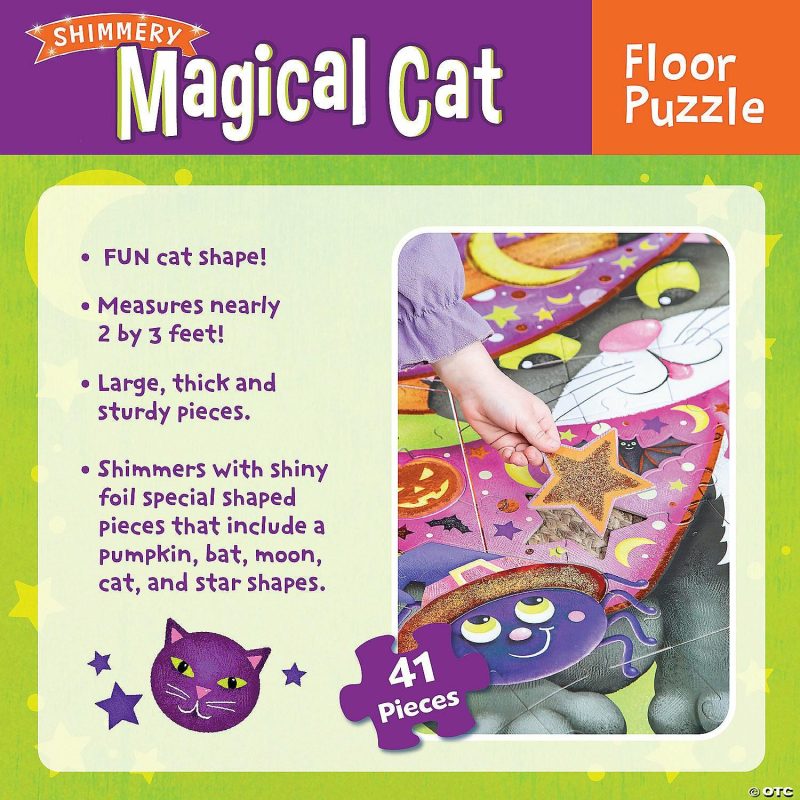 Floor Puzzles | Magical Black Cat Halloween Floor Puzzle Floor Puzzles Floor Puzzles