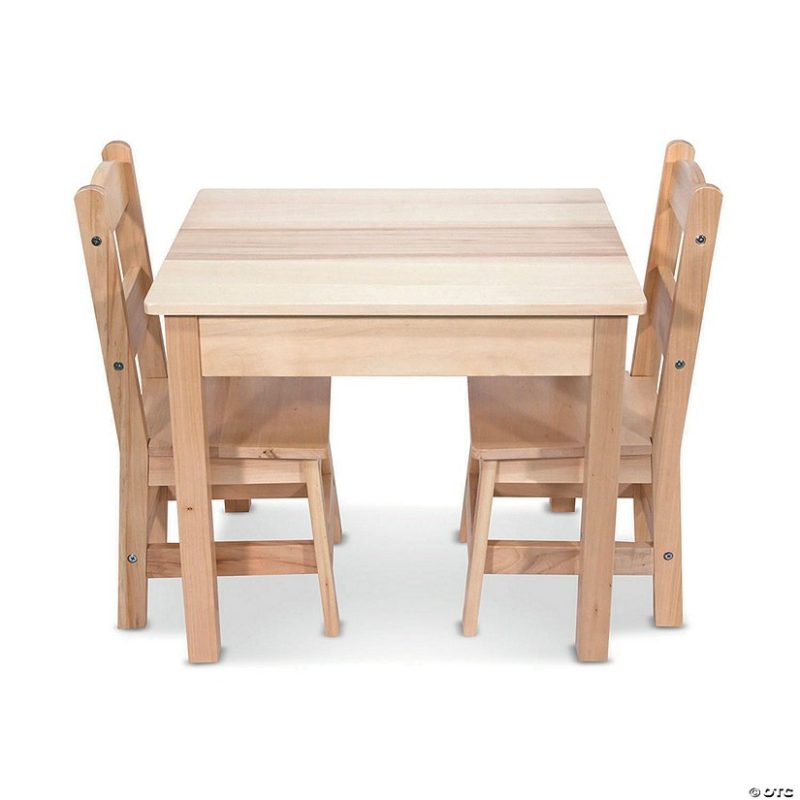 Furniture | Melissa & Doug Wooden Table & Chairs – Natural Furniture Furniture