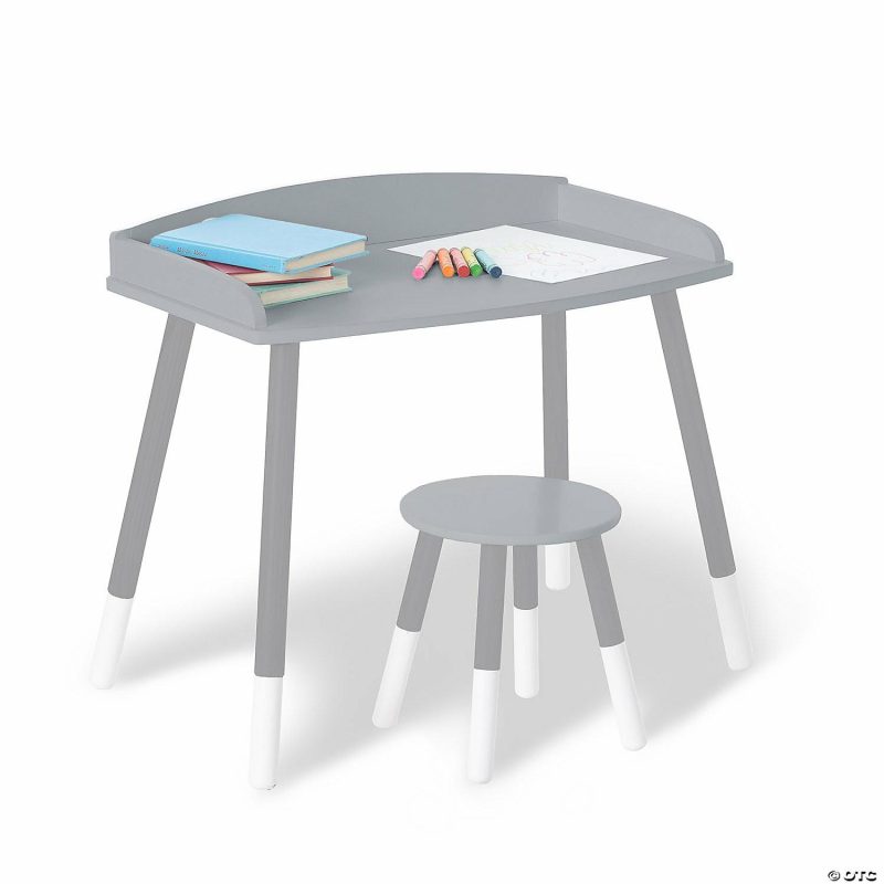 Furniture | Wildkin Modern Study Desk And Stool Set – Gray With White Furniture Furniture