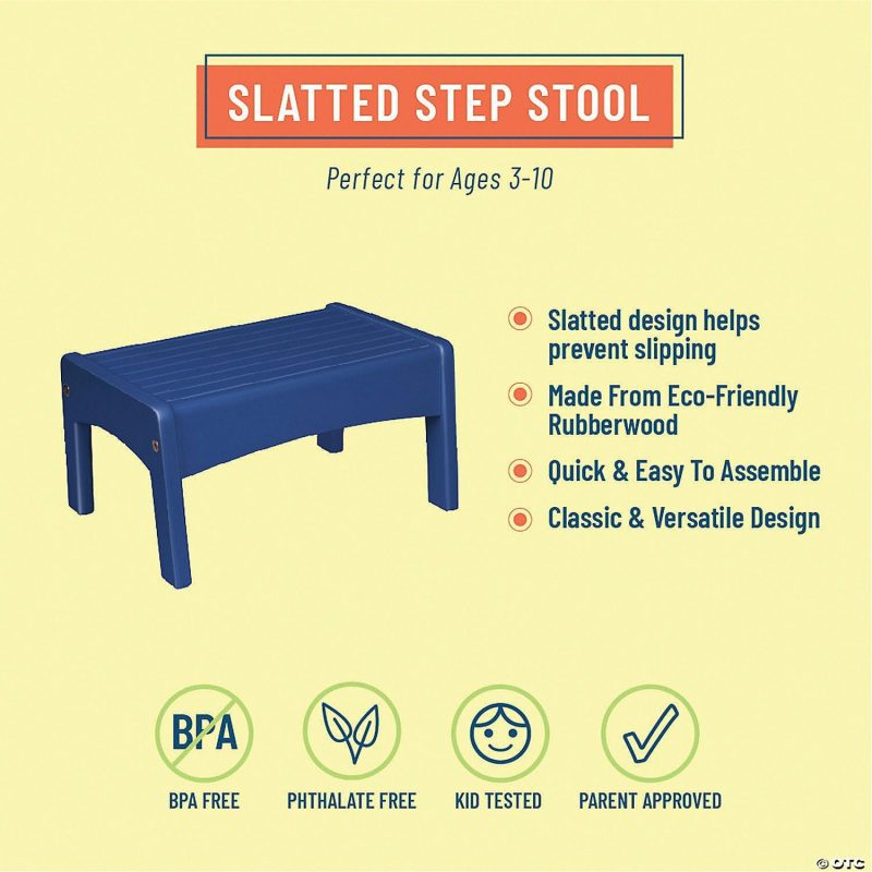 Furniture | Wildkin Slatted Step Stool – Navy Blue Furniture Furniture