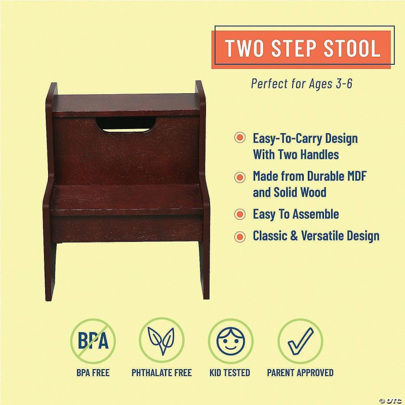 Furniture | Wildkin Two Step Stool – Espresso Furniture Furniture