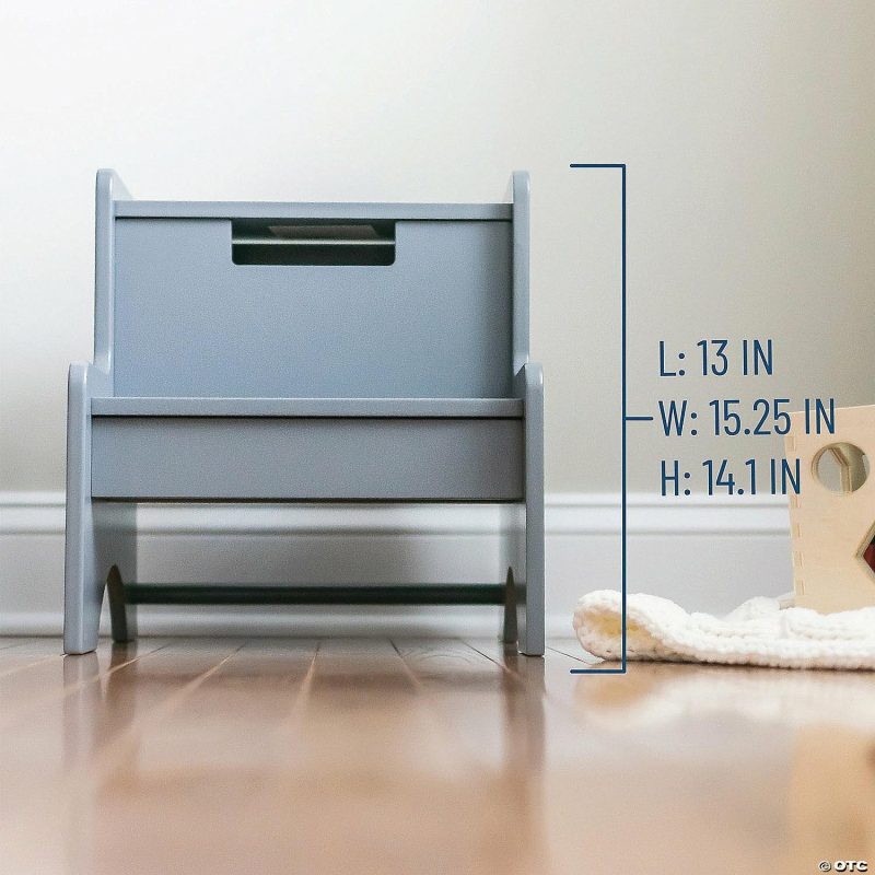 Furniture | Wildkin Two Step Stool – Gray Furniture Furniture