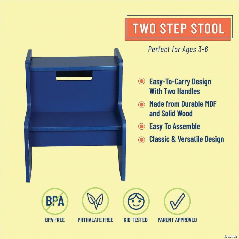 Furniture | Wildkin Two Step Stool – Navy Blue Furniture Furniture